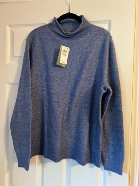 Style & Co. Women's Heather Blue Turtleneck Sweater
